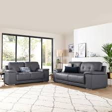 From grey corner sofas to scatter back frames and sofas beds, there is something for every home. Kansas Grey Leather 3 2 Seater Sofa Set Furniture And Choice