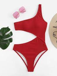 Shop One Shoulder Cutout One Piece Swimsuit Online Shein Offers One Shoulder Cutout One Piece Swimsuit Mor Bikinis Swimsuits Outfits Womens Swimsuits Bikini