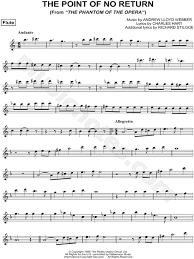 Angel Of Music Lyrics Phantom Of The Opera Movie The Point Of No Return From The Phantom Of The Opera Sheet Music Flute Solo In A Minor Download Print Violin Sheet Music Viola Sheet Music Phantom Of The Opera