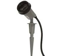 Weatherproof Portable Spike Light, 6 Ft. Cord and Plug, Gray ...