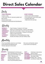 Direct Sales Calendar Marketing Strategy Social Media Arbonne Business Direct Sales