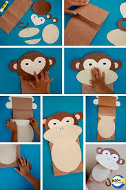Monkey Paper Bag Puppet With Free Template How To Make It