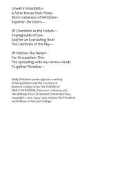 Lancaster Public Library Emily Dickinson Poems Dickinson Poems Emily Dickinson