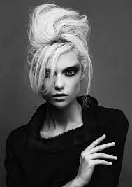 Black and white trendy hair. Farah Holt Unique Models High Fashion Hair Photoshoot Makeup Makeup Photography