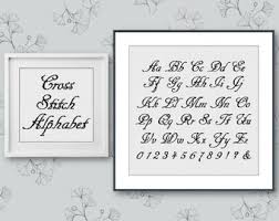 Want to make custom cross stitch patterns using alphabets? Cursive Cross Stitch Etsy