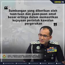 Ikuti sidang media ketua pengarah jabatan tenaga kerja semenanjung malaysia (jtksm)berhubung penguatkuasaan akta. Imigresen Malaysia Ar Twitter Sumbangan Yang Diberikan Oleh Tuan Tuan Dan Puan Puan Amat Besar Ertinya Dalam Memastikan Kejayaan Perintah Kawalan Pergerakan Dato Indera Khairul Dzaimee Bin Daud Ketua Pengarah Imigresen Malaysia Https T Co