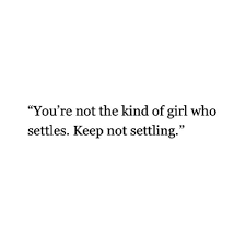 On Never Settling Sarah Cueto