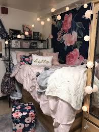 Maybe you would like to learn more about one of these? Cute College Girl Dorm Room Inspiration Floral Roses White Pink Red Black Lights