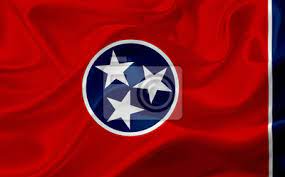 Lista de banderas d'estatos unitos; Flagge Von Tennessee Usa Mit Waving Stoff Textur Fototapete Fototapeten Vereinbarungen Tunesisch Tennessee Myloview De