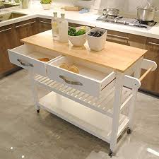 Wholesale kitchen cabinets & ready to assemble (rta) kitchen cabinets. Rolling Kitchen Cart Baker Rack Counter Storage Cabinets Microwave Stand Portable Kitchen Island Wood Top Kitchen