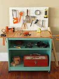This kids workbench is perfect for your little future woodworkers and diyers. How To Turn Old Furniture Into A Kids Toy Workbench How Tos Diy
