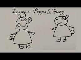 Peppa And Suzy Drawing Made Simple For Kids Lesson 1 Youtube Lessons For Kids Drawing Tutorial Easy Easy Drawings