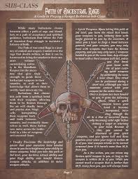 Gaining experience in 5e is pretty similar to a lot of popular rpg video games… but with a catch; The Path Of Ancestral Rage A New 5e Barbarian Subclass Album On Imgur