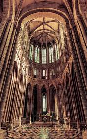 Abbaye Du Mont Saint Michel Cathedral Architecture Sacred Architecture Cathedral Church