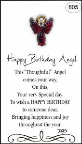 Happy birthday angel images, wishes, and quotes. Happy Birthday Angel Pin And Greeting Card Thoughtful Little Angels