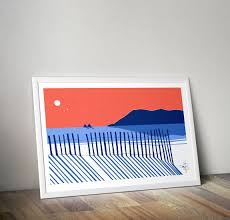 Affiche La Plage Etsy Affiche Impression Offset Illustration