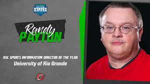 The River States Conference is pleased to announce the selection of  University of Rio Grande Sports Information Director Randy Payton as the  2024-25 River States Conference SID of the Year! For full