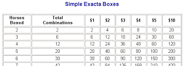 65 Systematic Superfecta Betting Chart
