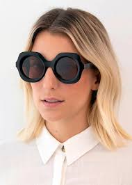 Acetate Sunglasses Paula Black Solid