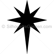 Bethlehem Star Silhouette Star Silhouette Star Svg Silhouette Clip Art