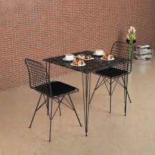 Mutfak Mermer Desenli Masa Takimi 2 Adet Tel Sandalyeli Yemek Masasi 70x70 Cm Modelleri Ve Fiyati 399 00 Tl