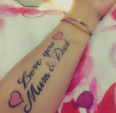 Love You Mom And Dad In 2020 Love You Mom Dad Tattoos I Love You Mom