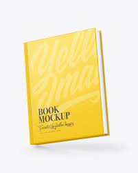 Hardcover Book W Matte Cover Mockup In Stationery Mockups On Yellow Images Object Mockups