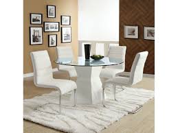 Explore 52 listings for glass top extending dining table at best prices. Furniture Of America Dining Room Glass Top Round Dining Table White Cm8371wh T Table The
