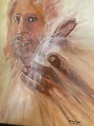 Geisha (One & Two) mirrored abstraction oil