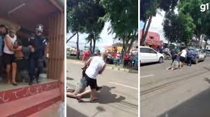 Homem suspeito de tentar estuprar mulher em sex shop no DF é arrastado até  viatura