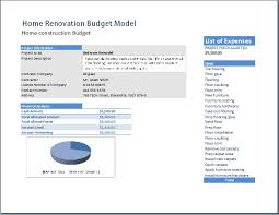 Download home remodel budget excel template. Home Renovation Model Template Word Excel Templates