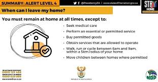 Here is how life in south africa will be under level 4 lockdown which is set to commence on 1 may 2020. Level 4 Of Lockdown In Southafrica Begins Today 01 May 2020 Here S What You Need To Know Covid19 Coronavirusupdate Coronavirusinsa Day36oflockdown Savesouthafrica Department Of International Relations And Cooperation Sa Facebook