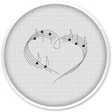 Music cross stitch patterns free. Music Heart Cross Stitch Pattern Free Shipping Cross Stitch Etsy