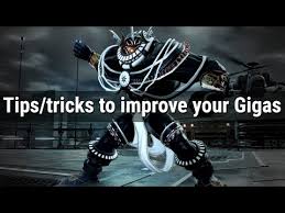 Combos include, normal hit, counter hit, small combos, at the wall (stun & bound) and wall carry. Video Gigas