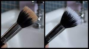 Rinse the brush head under clean water, taking the time to make sure all the soap or shampoo comes out. How To Clean Makeup Brushes Easiest Cheapest Way Youtube
