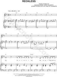 Madison Beer Reckless Sheet Music In Eb Major Download Print In 2021 Sheet Music Digital Sheet Music Madison