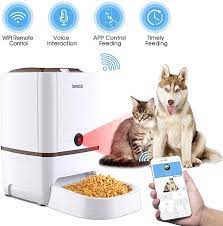 Iseebiz Automatic Pet Feeder 5l Smart Feeder Dog Cat Food Dispenser Voice Recording Timer Programmable Portion Contr Pet Feeder Food Dispenser Portion Control