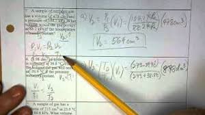 Mixed gas laws worksheet (modified by mr. Gas Law Problems 1 Youtube