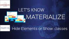 Materialize Css Crash Course Show Or Hide Classes Crash Course Learning Web Css Tutorial