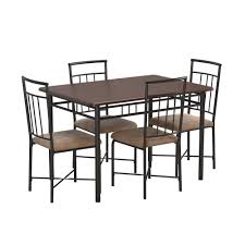 Brush on one light coat of gripping primer. Mainstays Louise Traditional 5 Piece Wood Metal Dining Set Deep Walnut Walmart Com Walmart Com