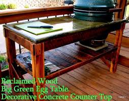 Big Green Egg Rustic Table Big Green Egg Table Reclaimed Wood Table Bbq Table
