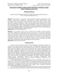 Aliran terkini dalam pendidikan sains menuntut anjakan dalam amalan pengajaran dan pembelajaran (p&p) yang realiti bilik darjah yang sebenar. Http Conference Unsyiah Ac Id Sn Mipa 4 Paper Download 2443 225