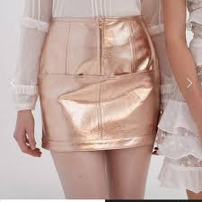 fl l luna metallic skirt nwt