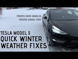Make sure your vehicle is unlocked. Tesla Model 3 Winter Fixes Video Frozen Door Handle Charge Port Latch