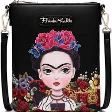 Frida Kahlo Crossbody Purse With 3 Separate Compartments.