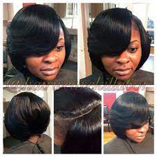Bob With Illusion Part Quickweave Hair Therapy Hair Styles Hair Beauty