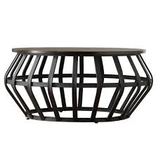 Add style to your home, with pieces that add to your decor while providing hidden storage. Olivery Round Accent Coffee Table Metal Frame Cage Slate Black Inspire Q Target