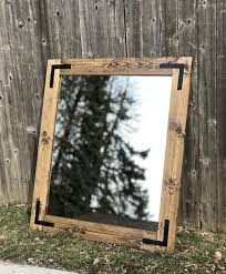 Large walnut mirror (43in) made from solid wood, luxury contemporary large wooden wall hanging mirror available in various types of wood. Dark Walnut Frame Mirror Farmhouse Mirror Framed Mirror Etsy Farmhouse Mirrors Wood Mirror Dark Walnut Frame