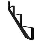 3-Step Steel Stair Riser in Black (Includes 1 Stair Stringer) 2453 Peak Products