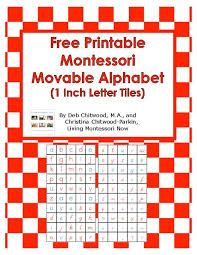 Free Printable Montessori Movable Alphabet 1 Inch Letter Tiles Free Preschool Printables Preschool Printables Free Educational Printables